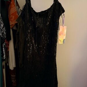 Shimmering Black Sequin Dress